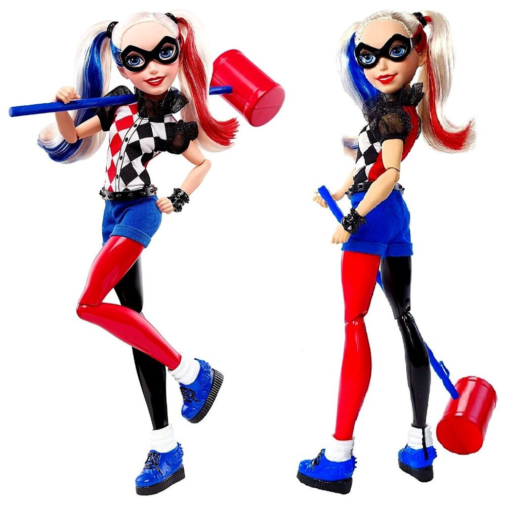 DC Super Hero Girls Harley Quinn 12-Inch Deluxe Collector Doll With Accessories - Picture 1 of 15